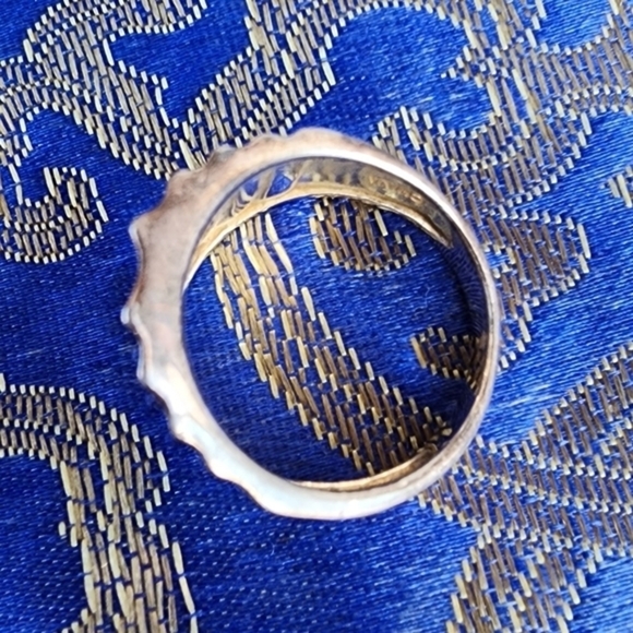 Vintage Unisex Convex  Sterling‎ Ring  9 - Picture 2 of 8